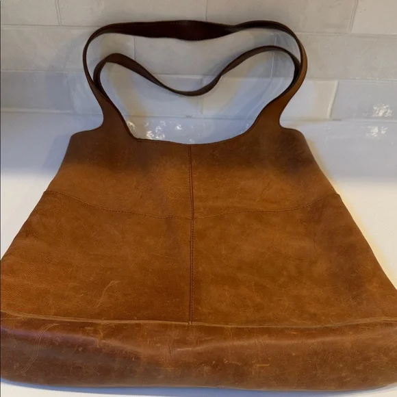 Tan Leather Tote Bag - Picture 6 of 10